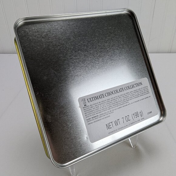 The Swiss Colony Metal Tin Lot of 2 Red Gold Santa Mouse Christmas Square Empty - Picture 10 of 16